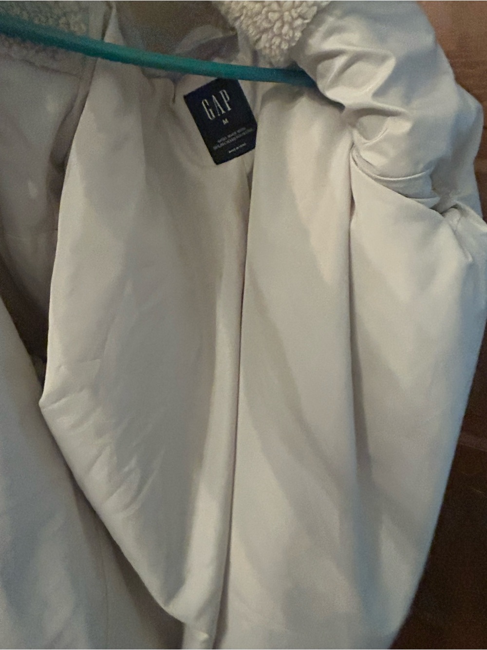 GAP Cream Plush Teddy Coat - Picture 3 of 5